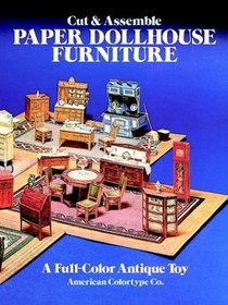 Cut and Assemble Paper Dollhouse Furniture (Models  Toys)