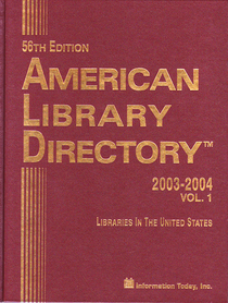 American Library Directory 2003-2004: 56th Edition