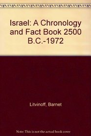 Israel: A Chronology and Fact Book 2500 B.C.-1972 (World chronology series)