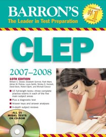 Barron's CLEP 2008 with CD-ROM, 10th Edition