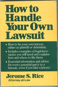How to Handle Your Own Lawsuit Pb