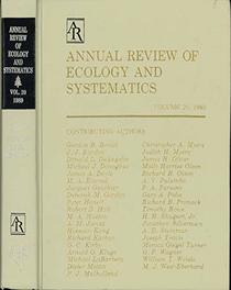 Annual Review of Ecology and Systematics: 1989 (Annual Review of Ecology, Evolution, and Systematics)