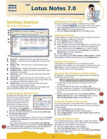Lotus Notes 7.0 Quick Source Guide