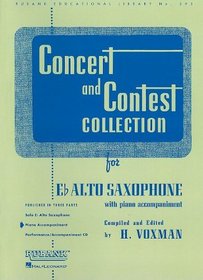 Concert and Contest Collections: Eb Alto Sax - Piano Accompaniment (Rubank Solo Collection)