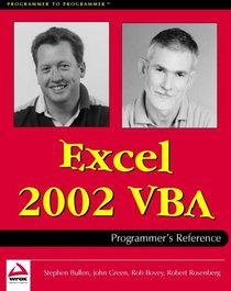 Excel 2002 VBA Programmers Reference