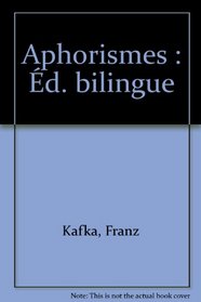 Aphorismes, dition bilingue (franais/allemand)