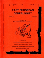 East European Genealogist Vol. 8 1998