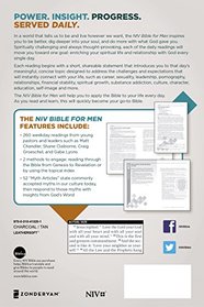 NIV, Bible for Men, Leathersoft, Gray/Tan: Fresh Insights for Thriving in Today's World