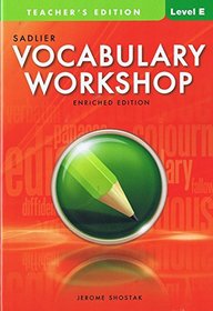 Vocabulary Woorkshop,Teacher's Edition Level E Grade 10 (Enriched Edition)