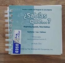 Student Audio Cd Program to Accompany Sabias Que: Beginning Spanish