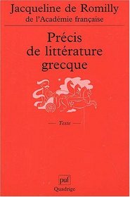 Prcis de littrature grecque