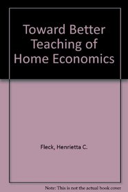 Toward Better Teaching of Home Economics