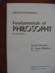 Fundamentals of Philosophy Instructor's Manual