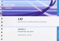 Accounting for Costs - Pocket Notes (Cat)