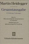 Gesamtausgabe, Ln, Bd.61, Phnomenologische Interpretationen zu Aristoteles