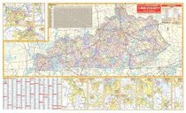 Kentucky State Wall Map - 66x42 - Laminated on Roller