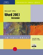 CourseGuide: Microsoft Office Word 2003-Illustrated, INTERMEDIATE