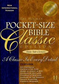 New International Version Pocket-Size Classic Bible: With Slide-Tab Closure, Blue