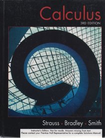 Calculus - Instructor's Edition - 3rd Edition