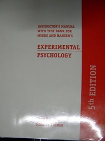 IM/TB EXPERIMENTAL PSYCH 5E
