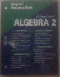 McDougal Littell Algebra 2: Chapter 2 Resource Book