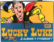 Valisette Lucky Luke : Le Pony Express - O.K. Corral (2 albums + 1 figurine)