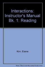 Interactions: Instructor's Manual Bk. 1: Reading