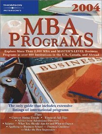 MBA Programs 2004, Guide to, 9th ed (Peterson's Mba Programs)