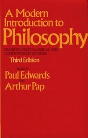 MODERN INTRODUCTION TO PHILOSOPHY, 3RD ED (Free Press Textbooks in Philosophy)