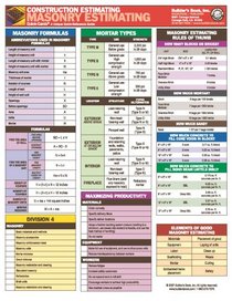 Quick-Card: Construction Estimating - Masonry Estimating. laminated, full-color, 4-page