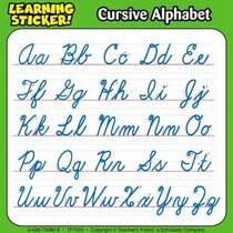 Cursive Alphabet Learning Stickers