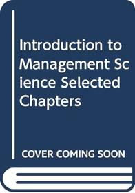 Introduction to Management Science Selected Chapters