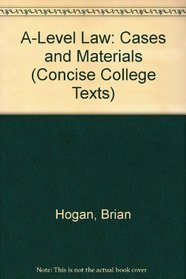 A-Level Law (Concise College Texts)