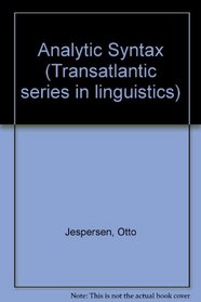 Analytic Syntax