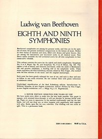 Eighth and Ninth Symphonies in Full Orchestral Score
