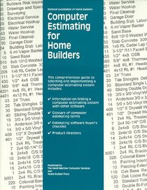 Computer Estimating for Home Builders