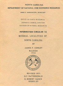 Mineral Localities of North Carolina NC IC 16