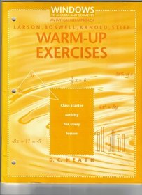 Warm-Up Exercises (Windows to Algebra and Geometry An Integrated Approach)