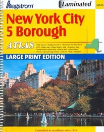 Hagstrom New York City 5 Boro Atlas: Large Type (Hagstrom New York City Five Borough Atlas (Laminated))