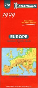 Michelin 99 Europe: Tourism, Roads, Relief (Michelin Map, 970)