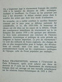 Le prix du rearmement francais, 1935-1939 (Publications de la Sorbonne) (French Edition)
