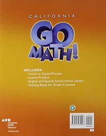 Houghton Mifflin Harcourt Go Math! California: Practice Workbook Grade 2