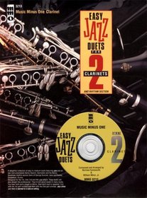 Music Minus One Clarinet: Easy Jazz Duets - Two Clarinets and Rhythm Section (Book & CD)
