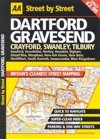 AA Street by Street: Dartford, Gravesend, Crayford, Swanley, Tilbury