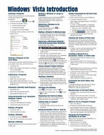 Microsoft Windows Vista Quick Reference Guide (Cheat Sheet of Instructions, Tips & Shortcuts - Laminated Card)