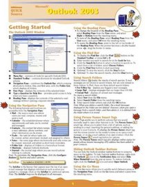 Microsoft Outlook 2003 Quick Source Guide