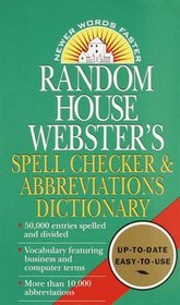 Random House Webster's Spell Checker  Abbreviations Dictionary