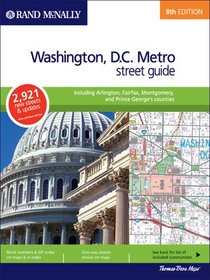 Rand McNally 8th Edition Washington, D.C. Metro street guide including Arlington, Fairfax, Montgomery, and Prince George's counties
