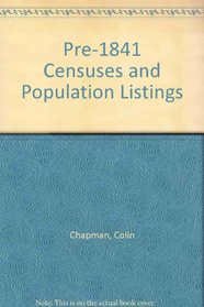 Pre-1841 Censuses and Population Listings