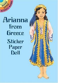 Arianna from Greece Sticker Paper Doll